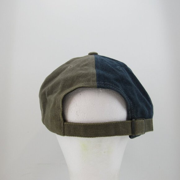 Vntg Cleveland Indians Embroidered Logo Men's Gray & Blue Adj Strap Back Cap Hat - Picture 6 of 9